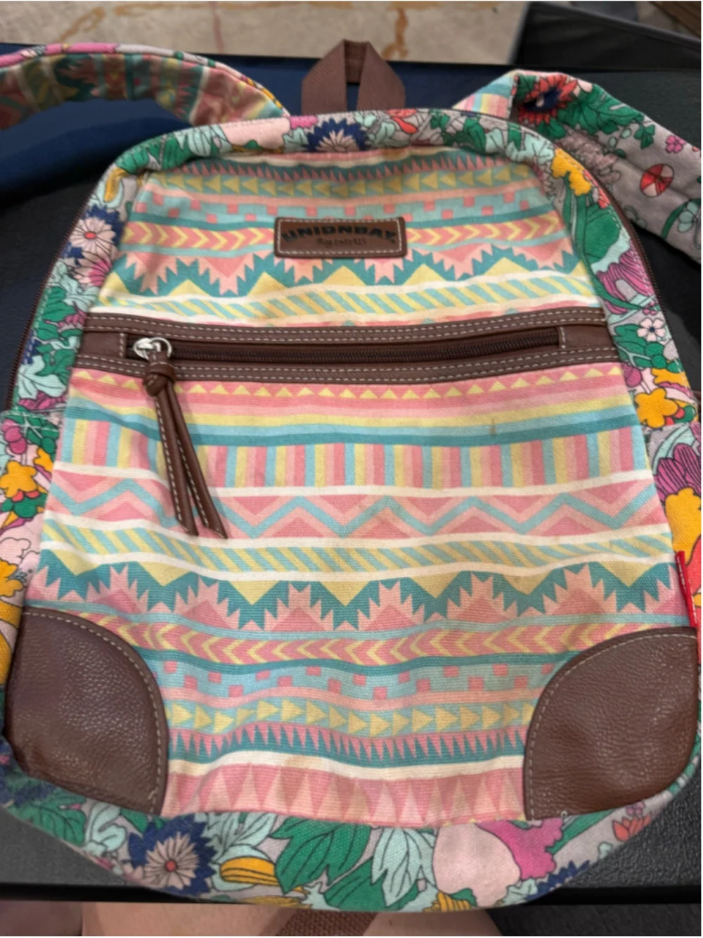 Unionbay Floral Backpack One Size Beige Multi-color